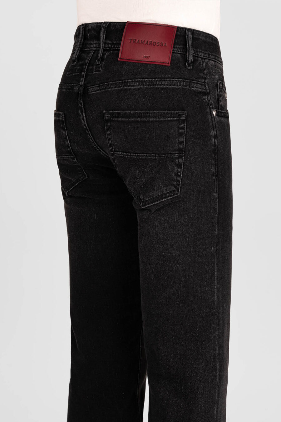 LEONARDO SLIM BLACK DENIM JEANS RELAX - Image 4