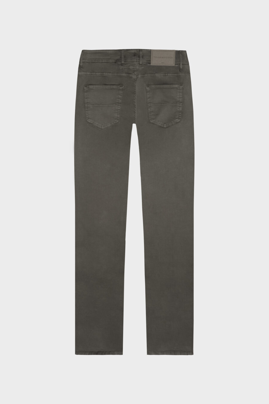 PANTALONE LEONARDO SLIM IN GABARDINA DI COTONE STRETCH MARRONE - immagine 6