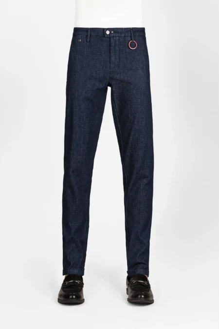 PANTALONE LUIS SLIM IN DENIM SOFT BLU SCURO