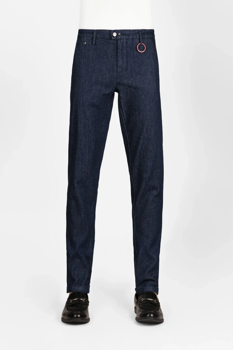 PANTALONE LUIS SLIM IN DENIM SOFT BLU SCURO
