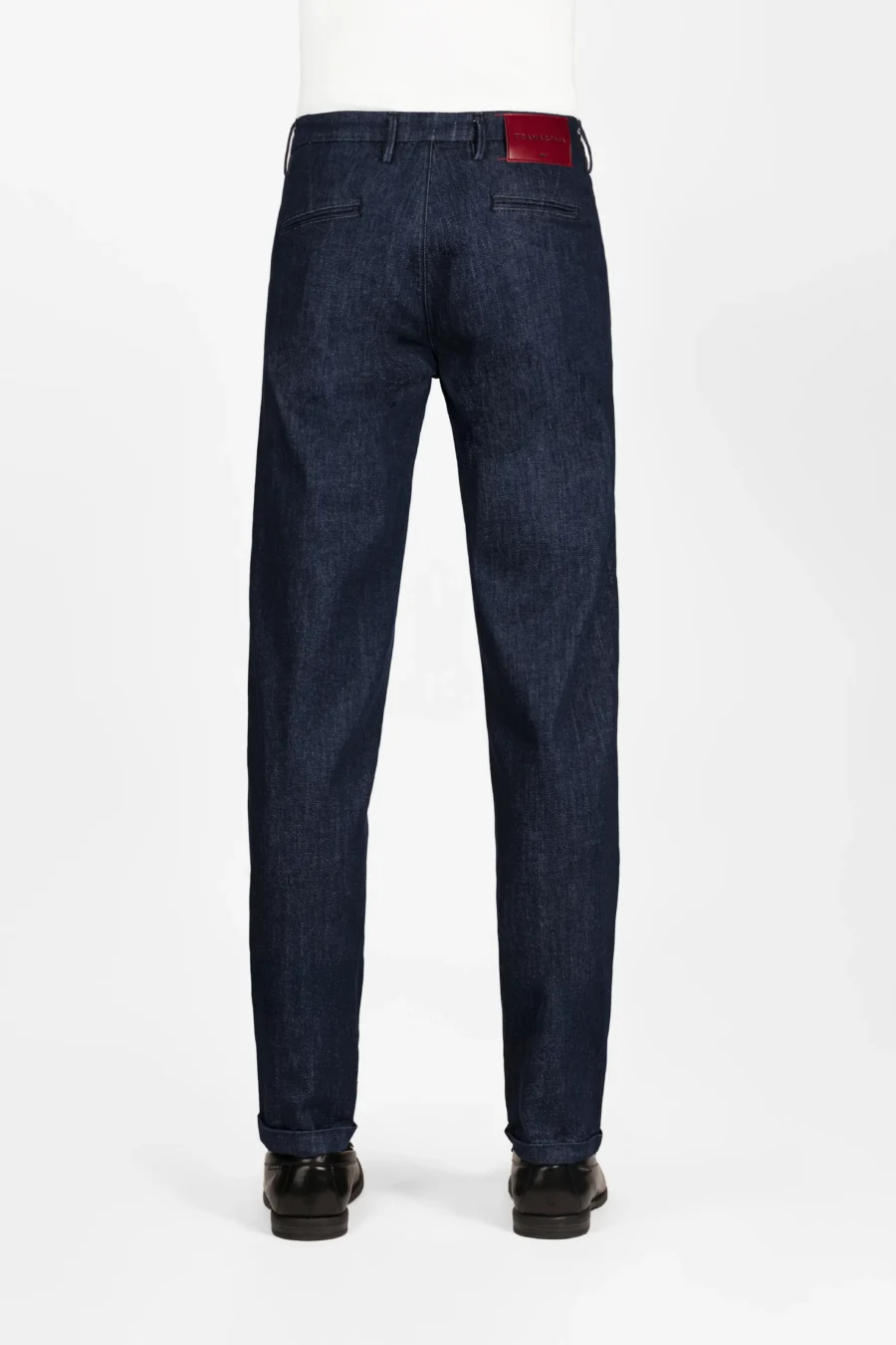 PANTALONE LUIS SLIM IN DENIM SOFT BLU SCURO - immagine 2