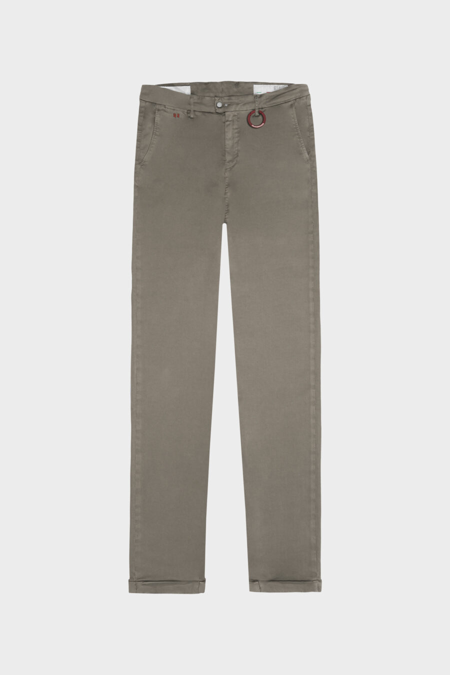 PANTALONE LUIS SLIM IN GABARDINA DI COTONE STRETCH VERDE