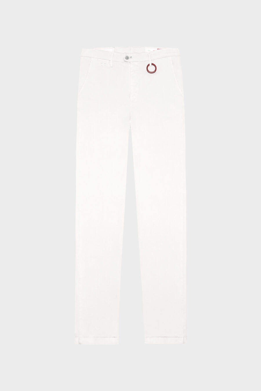 PANTALONE LUIS SLIM IN GABARDINA DI COTONE STRETCH OFF WHITE