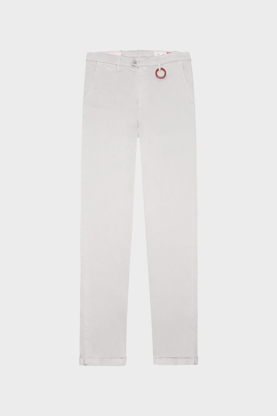 PANTALONE LUIS SLIM IN GABARDINA DI COTONE STRETCH GRIGIO