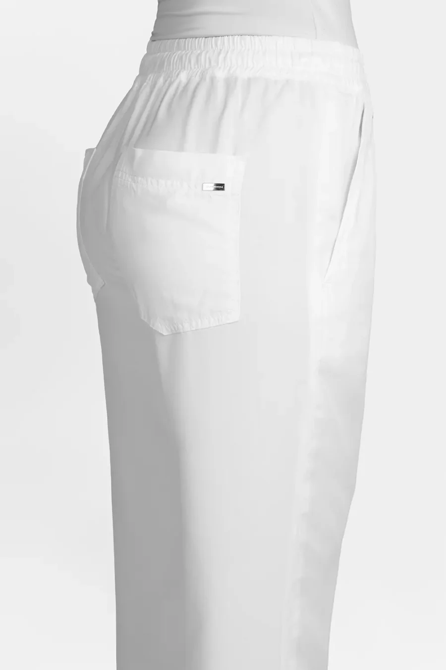 PANTALONE MARY LOOSE IN COTONE SUPER LEGGERO BIANCO - immagine 3