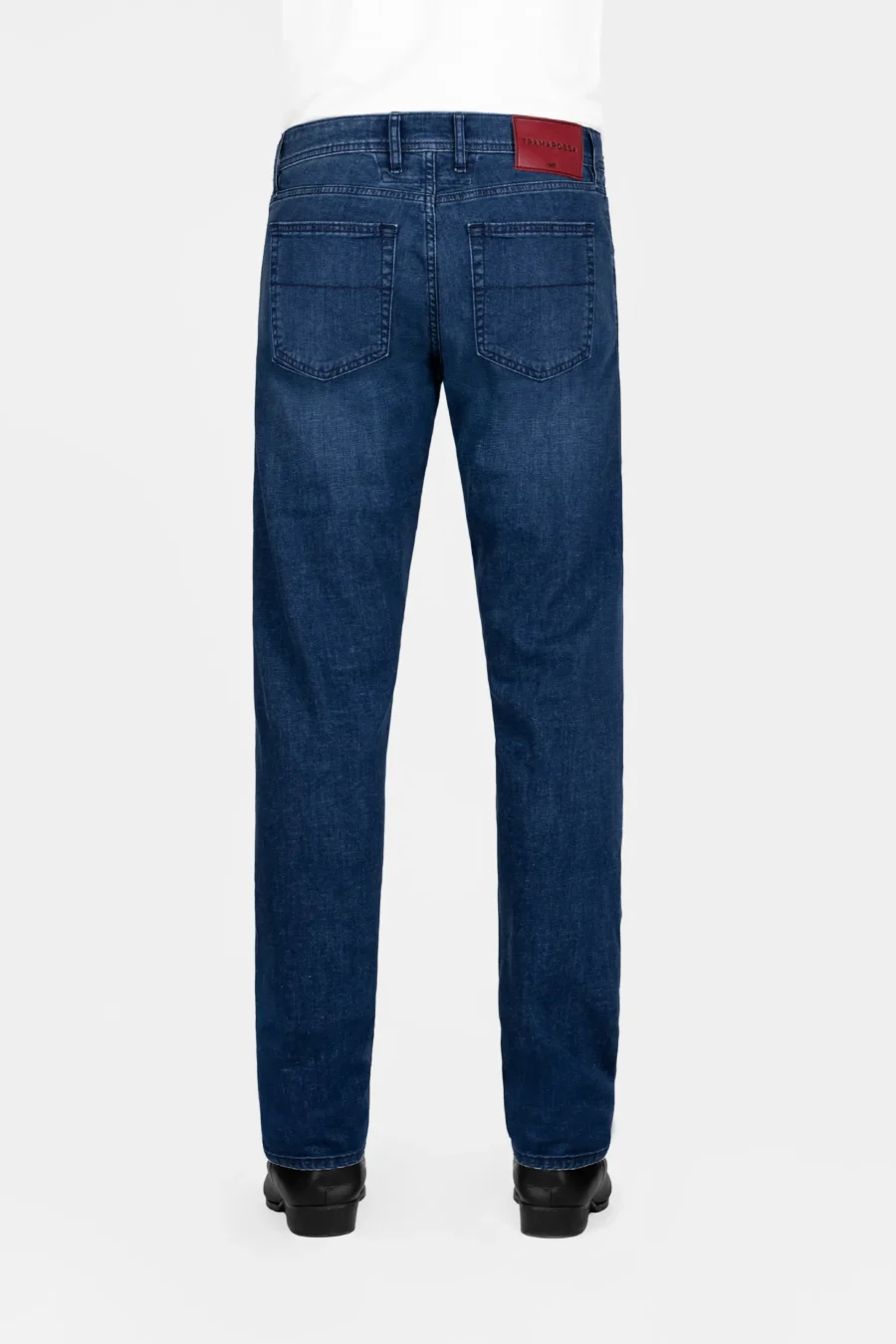 JEANS MICHELANGELO REGULAR IN DENIM LINO BLU SCURO - immagine 2