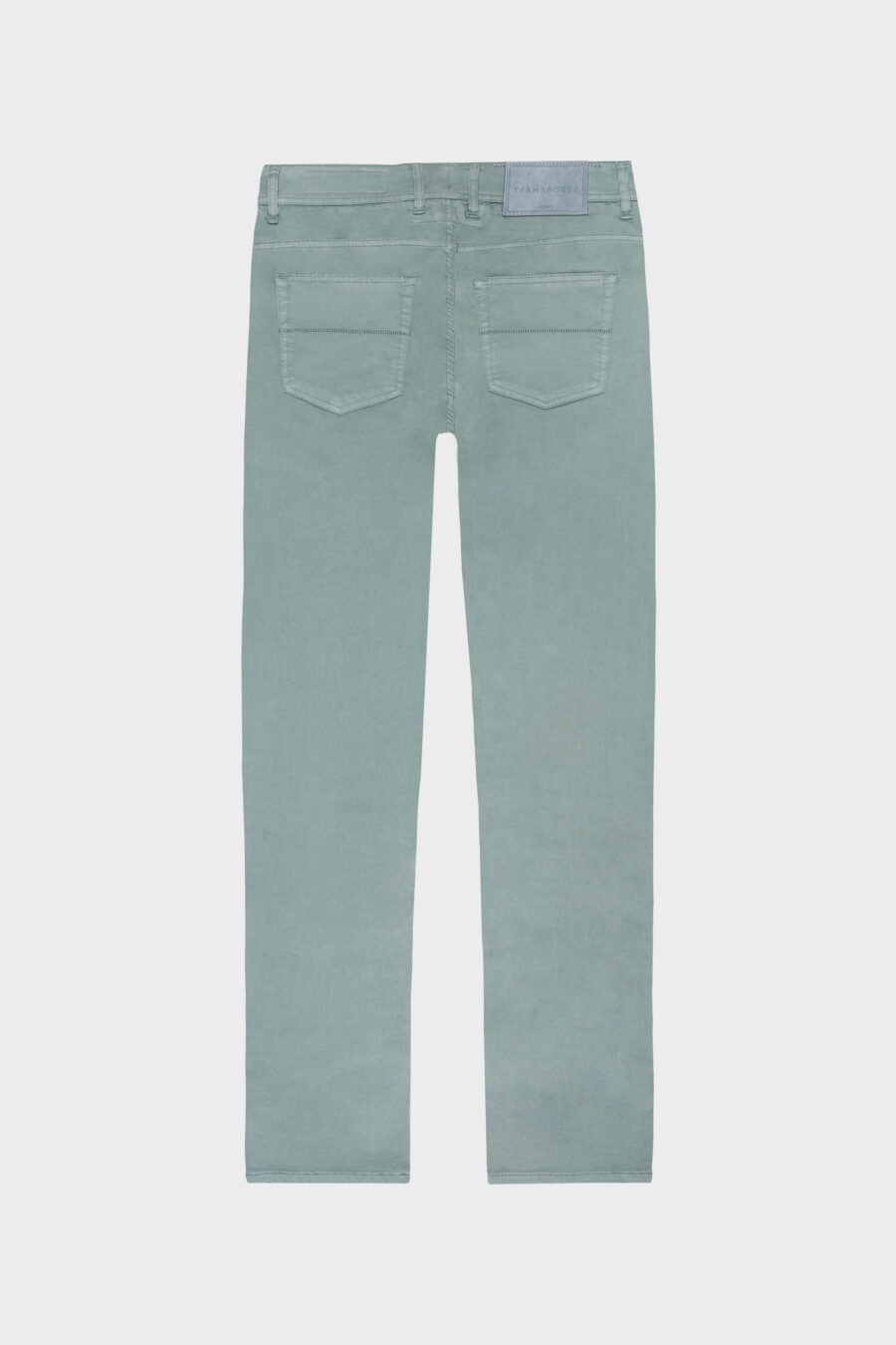 PANTALONE MICHELANGELO REGULAR IN GABARDINA DI COTONE STRETCH VERDE - immagine 7