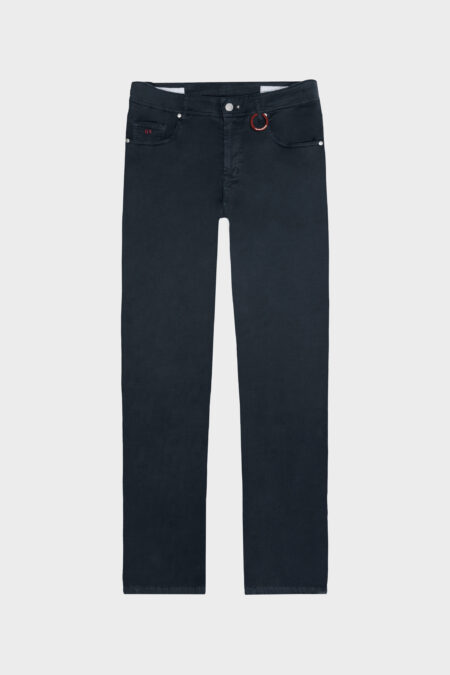 DARK BLUE COTTON GABARDINE MICHELANGELO REGULAR PANTS