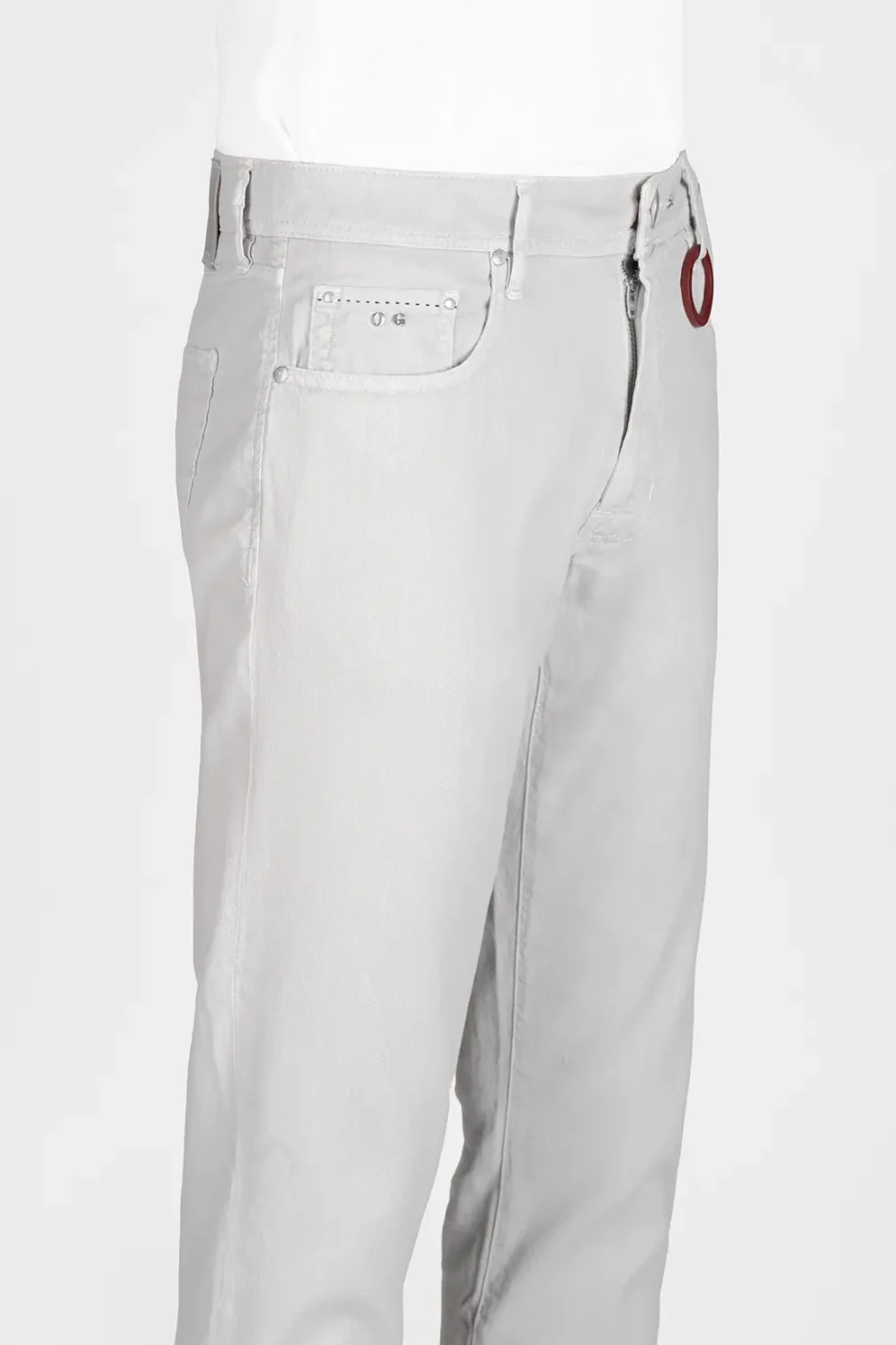 MICHELANGELO REGULAR GRAY LINEN PANTS - Image 4