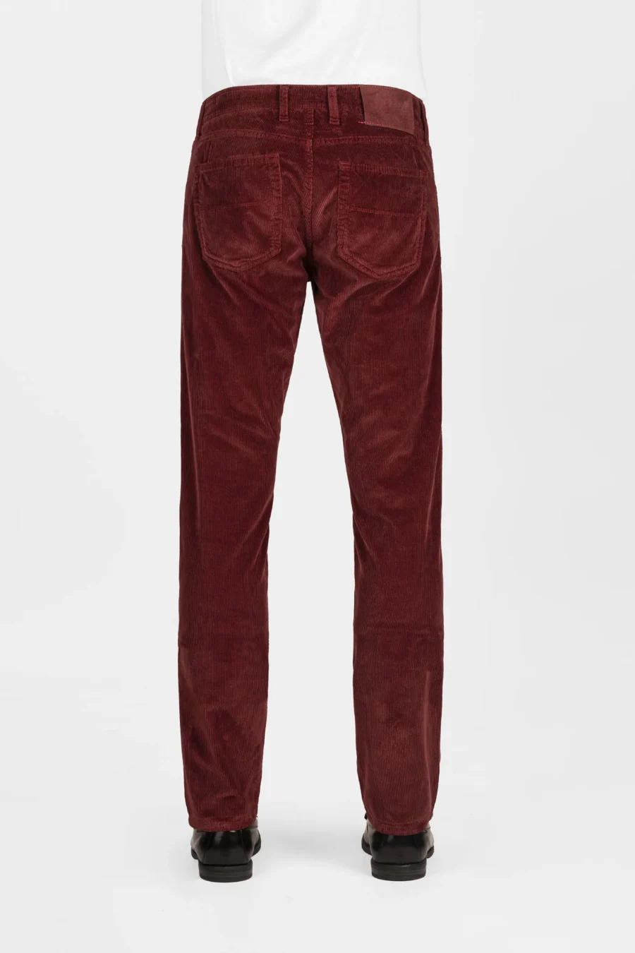 PANTALONE MICHELANGELO REGULAR IN VELLUTO LUXURY ROSSO - immagine 2
