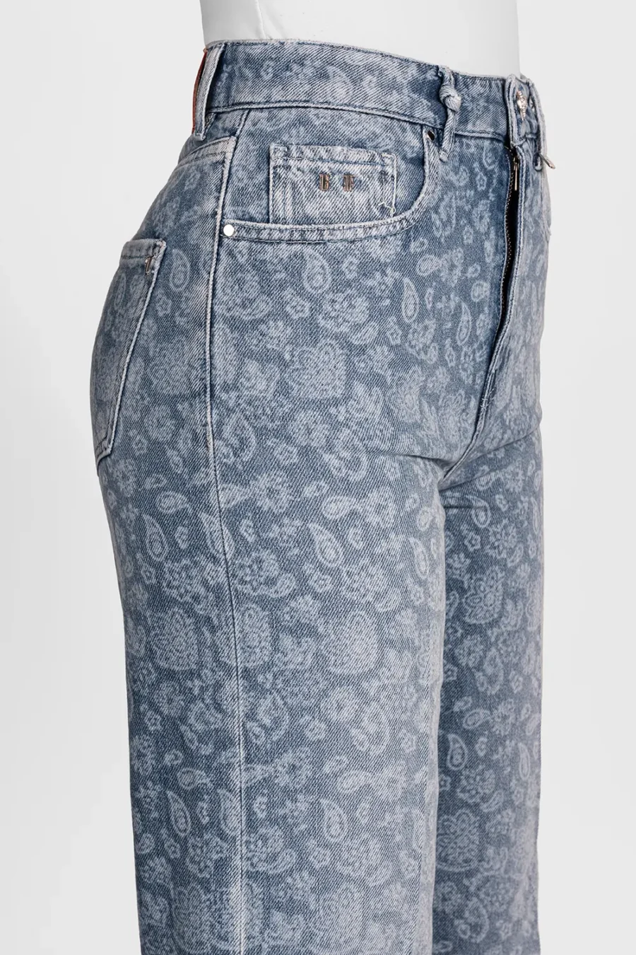 JEANS MONICA STRAIGHT IN DENIM BLU CHIARO - immagine 3