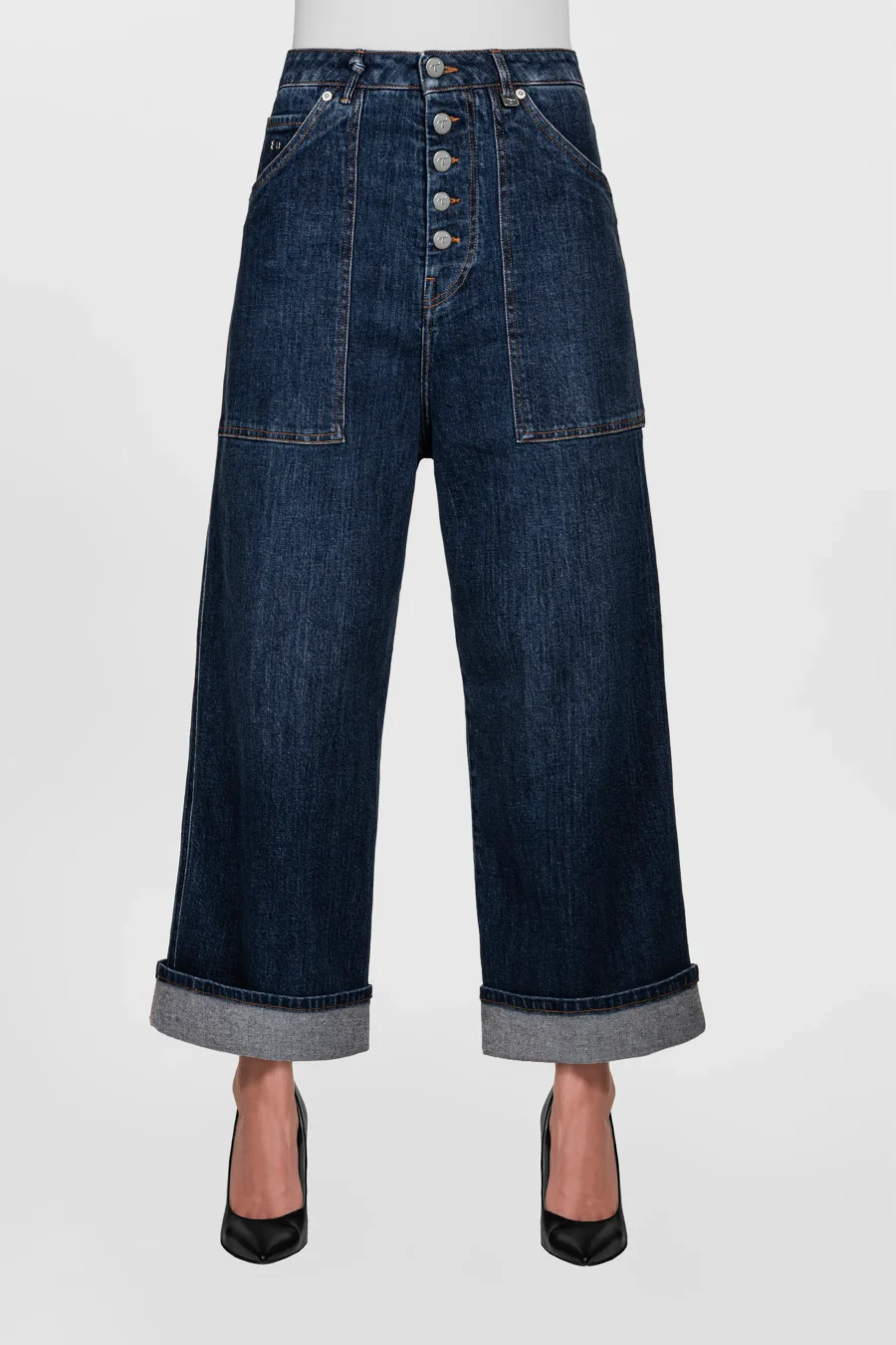 JEANS MYA WIDE IN DENIM BLU MEDIO