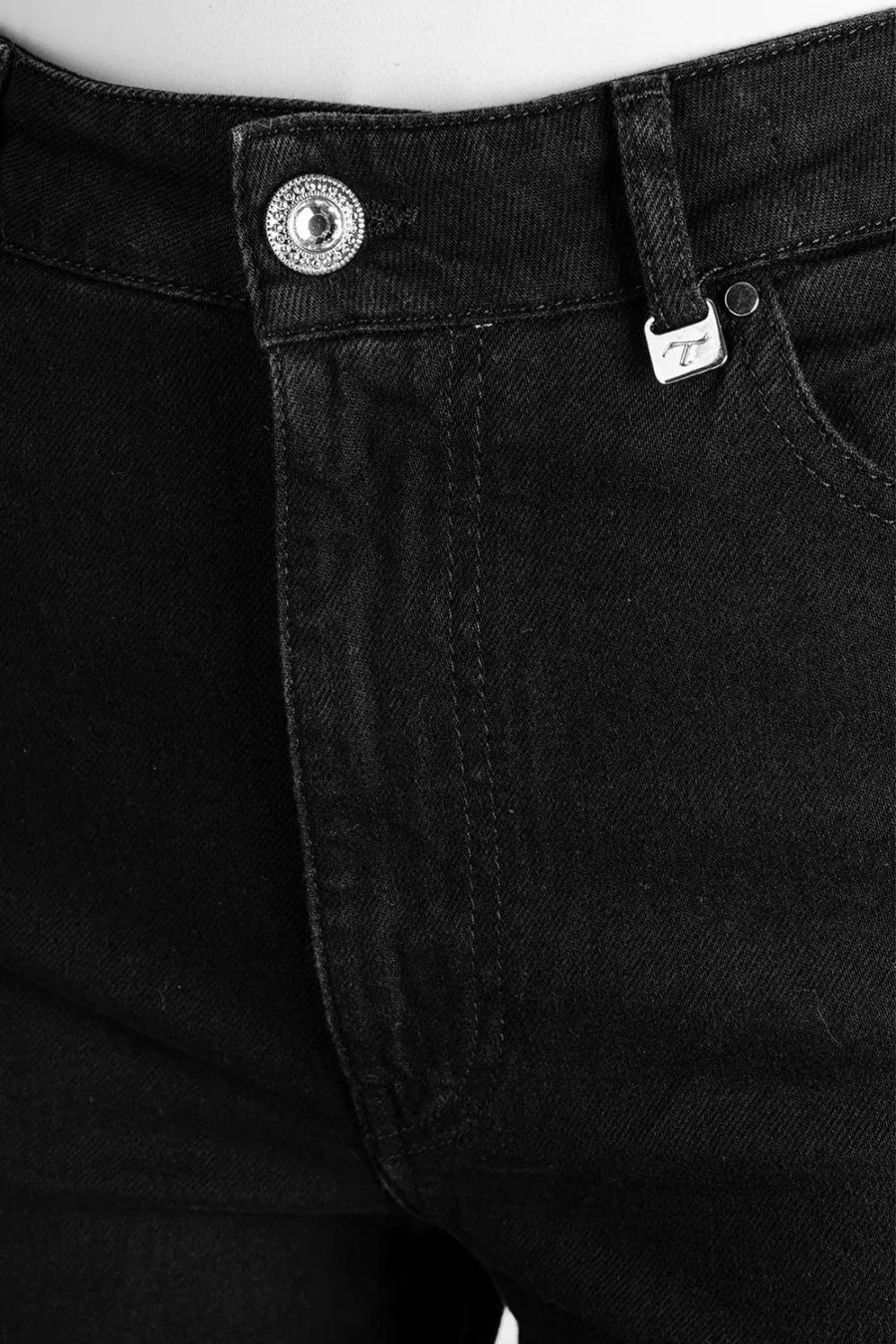 PANTALONE VIOLA WIDE LEG IN DENIM NERO - immagine 5