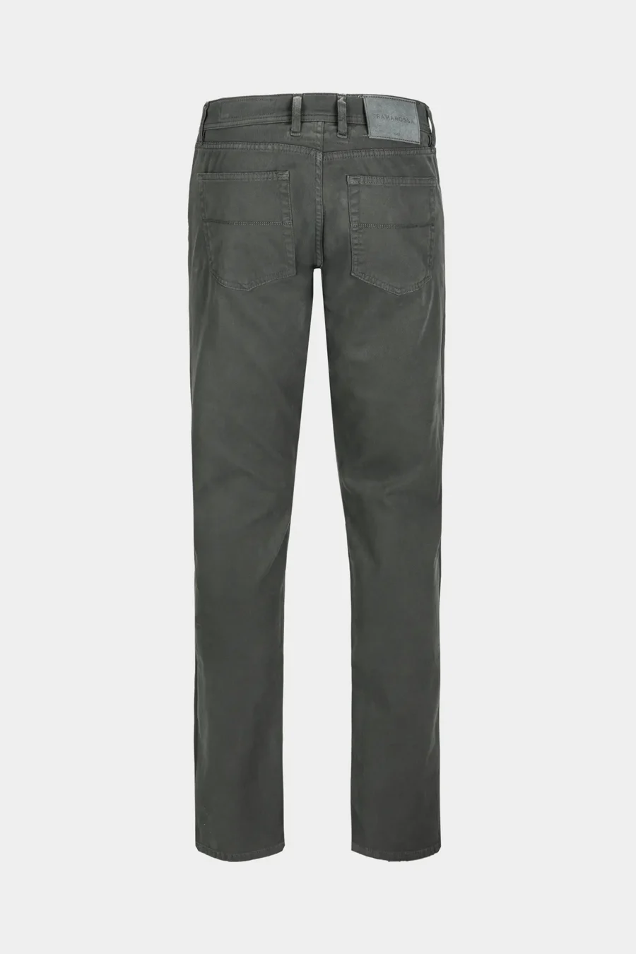 PANTALONE MICHELANGELO REGULAR IN BULL DI COTONE GRIGIO - immagine 2
