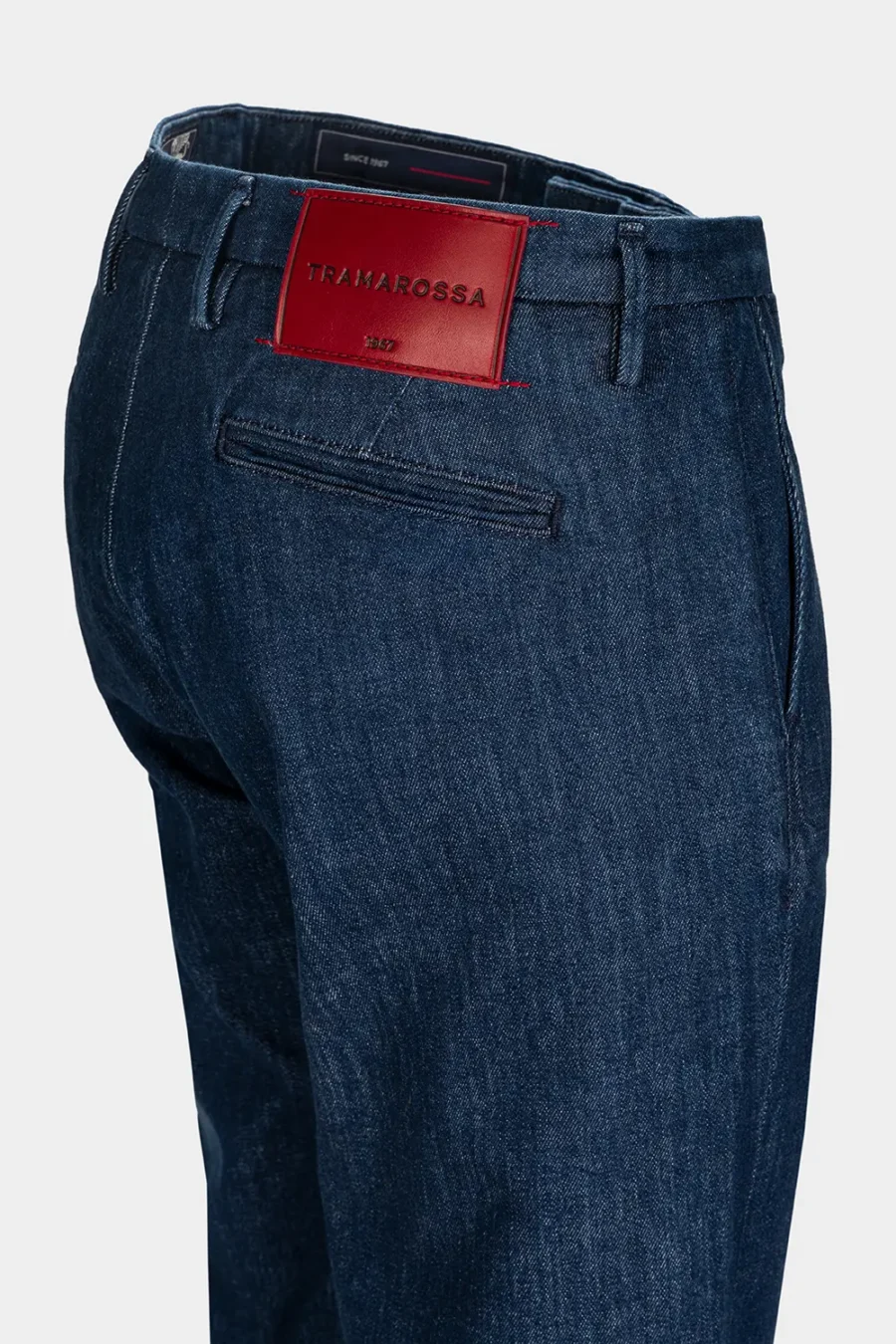 PANTALONE LUIS REGULAR IN DENIM SOFT BLU SCURO - immagine 4