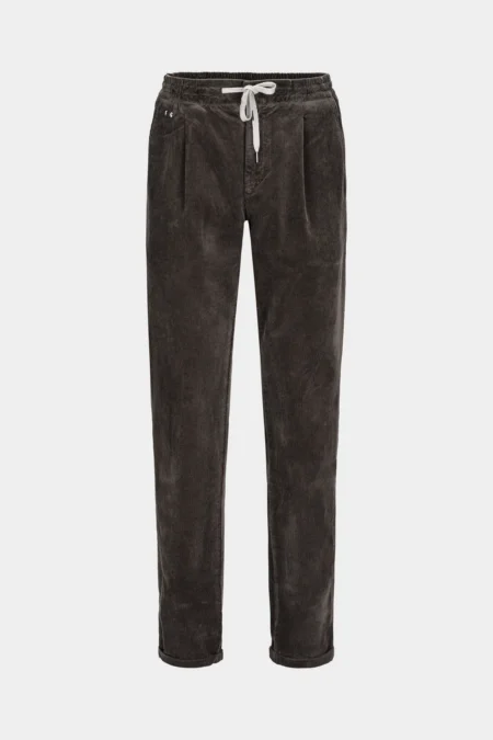 PANTALONE ALVISE REGULAR IN VELLUTO LUXURY MARRONE