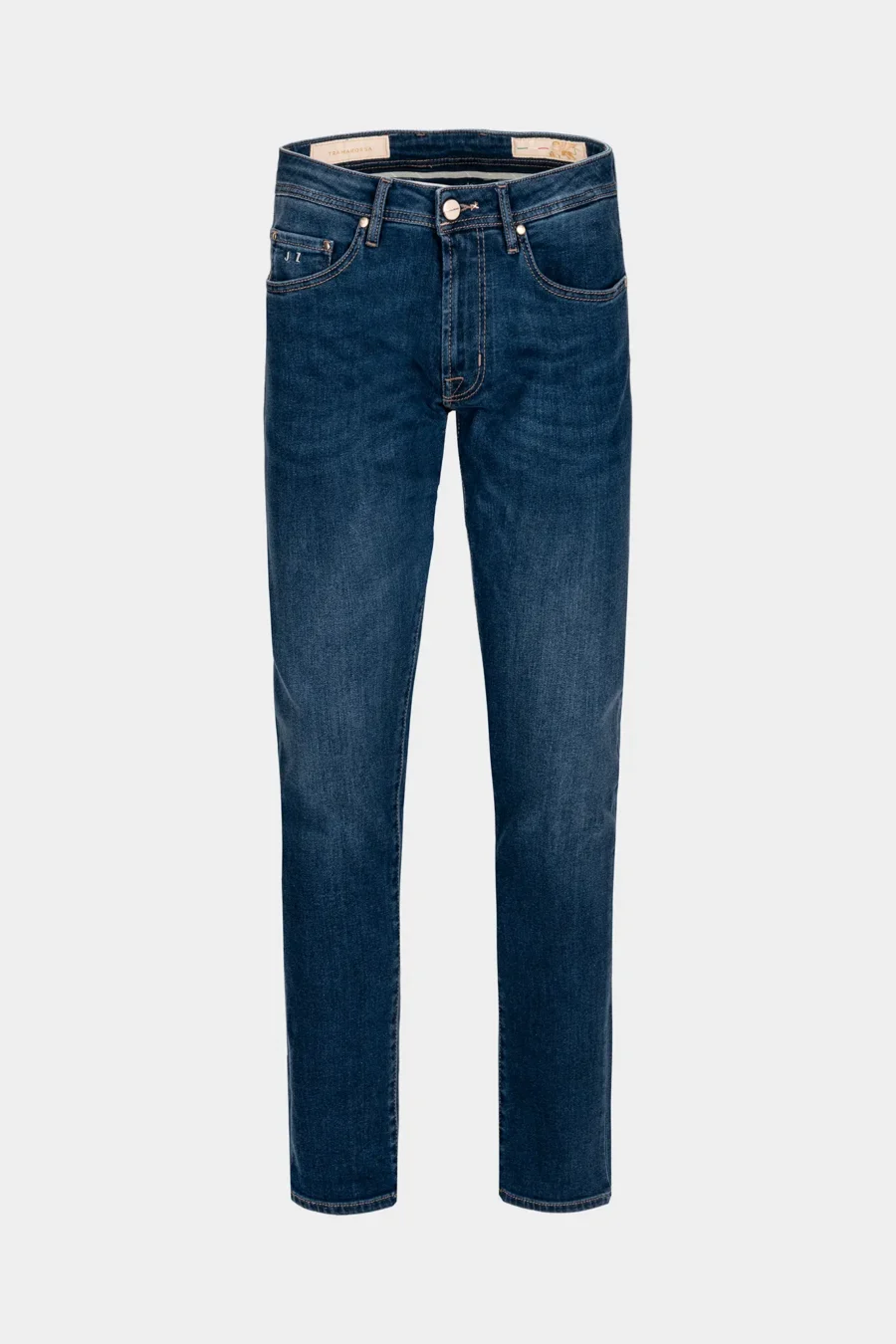 JEANS LEONARDO SLIM IN DENIM TENCEL BLU SCURO