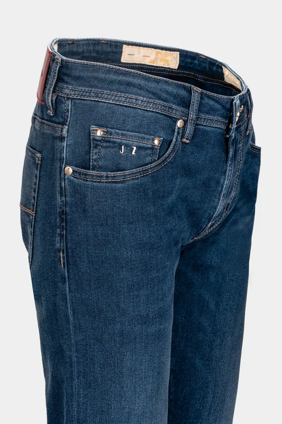 JEANS LEONARDO SLIM IN DENIM TENCEL BLU SCURO - immagine 3