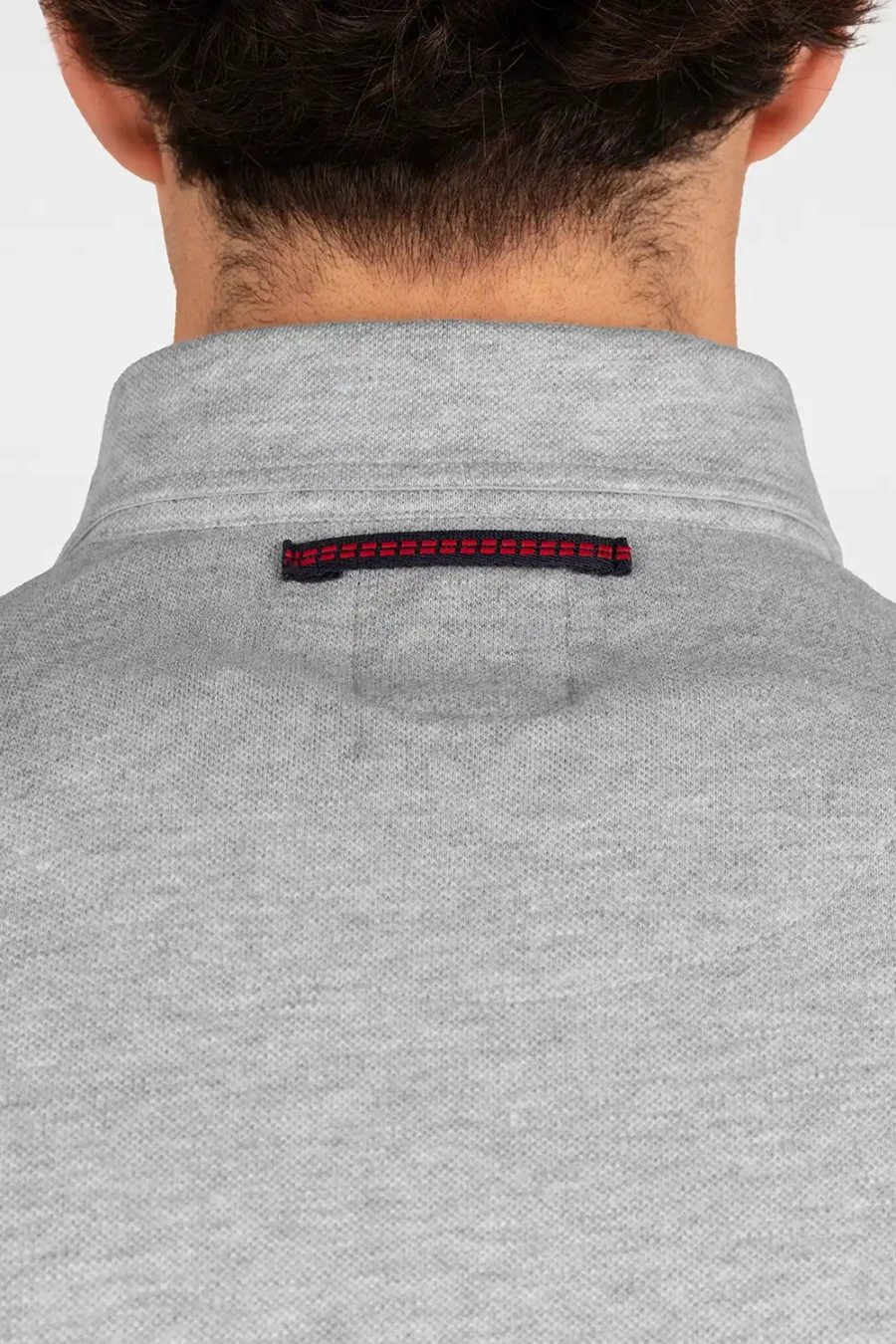 SHORT-SLEEVED COTTON POLO SHIRT IN GRAY ABARTH - Image 4
