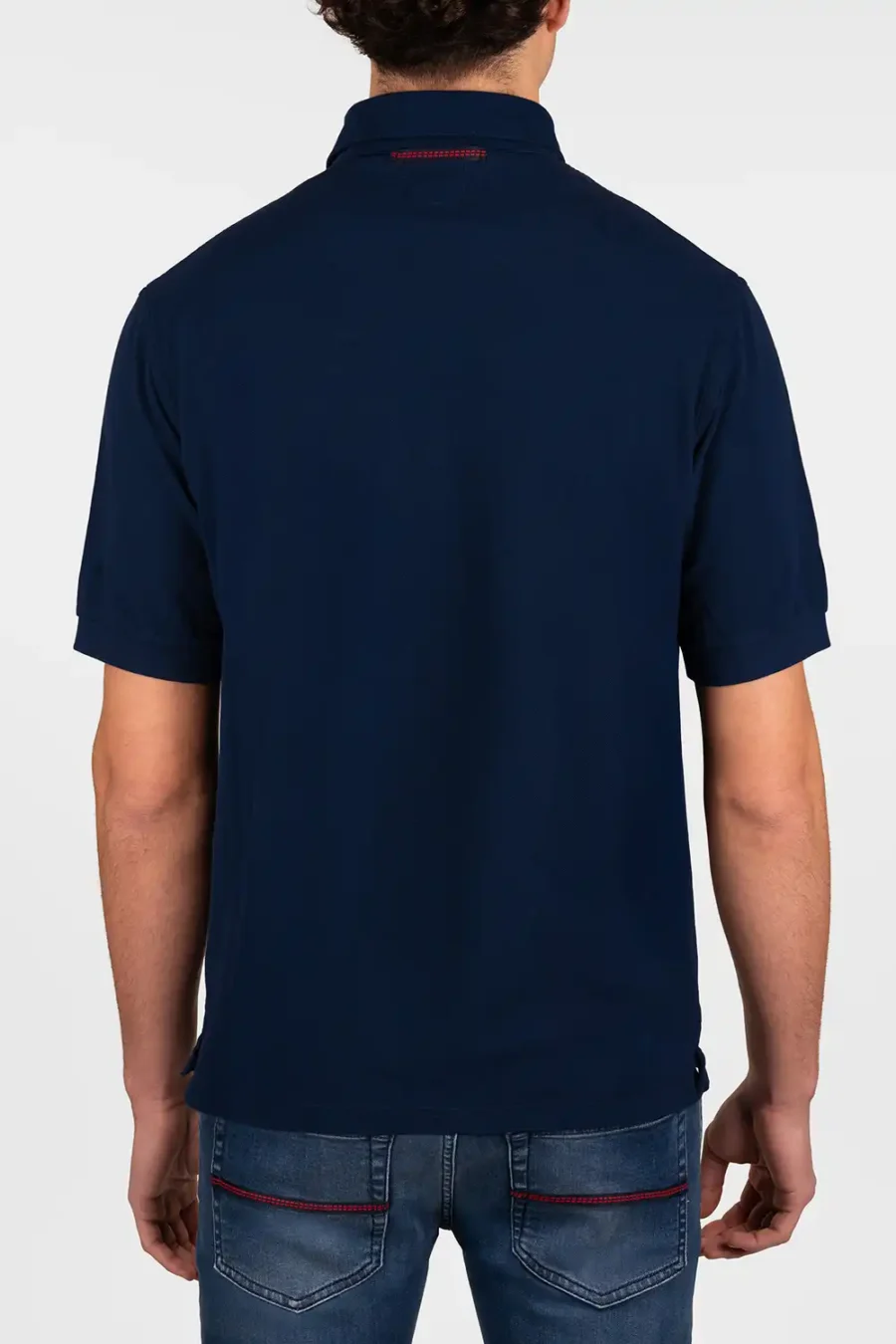 ABARTH BLUE COTTON SHORT-SLEEVED POLO SHIRT - Image 2
