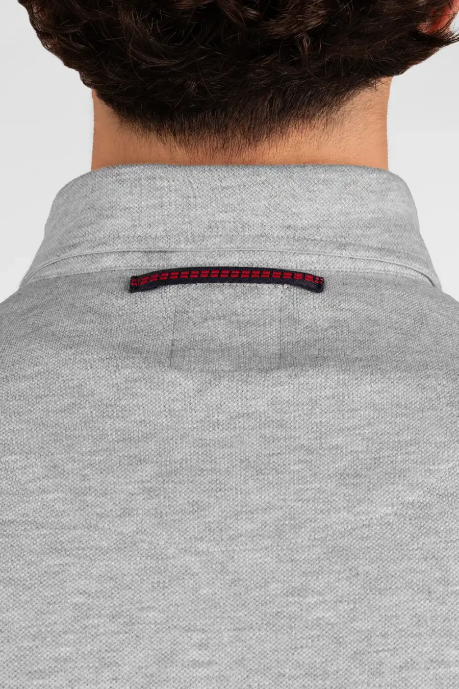 ABARTH LONG-SLEEVED COTTON POLO SHIRT IN GRAY - Image 4