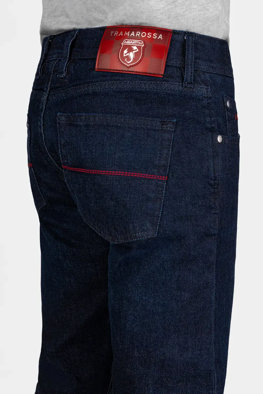 MICHELANGELO REGULAR JEANS IN DARK BLUE DENIM ABARTH - Image 3