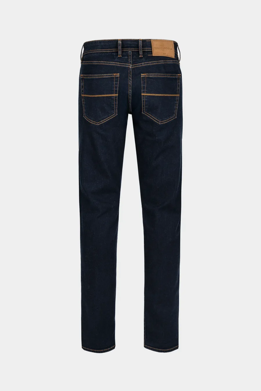 JEANS 5 POCKETS MICHELANGELO REGULAR DENIM RELAX DARK BLUE - TOBACCO THREAD - Image 2