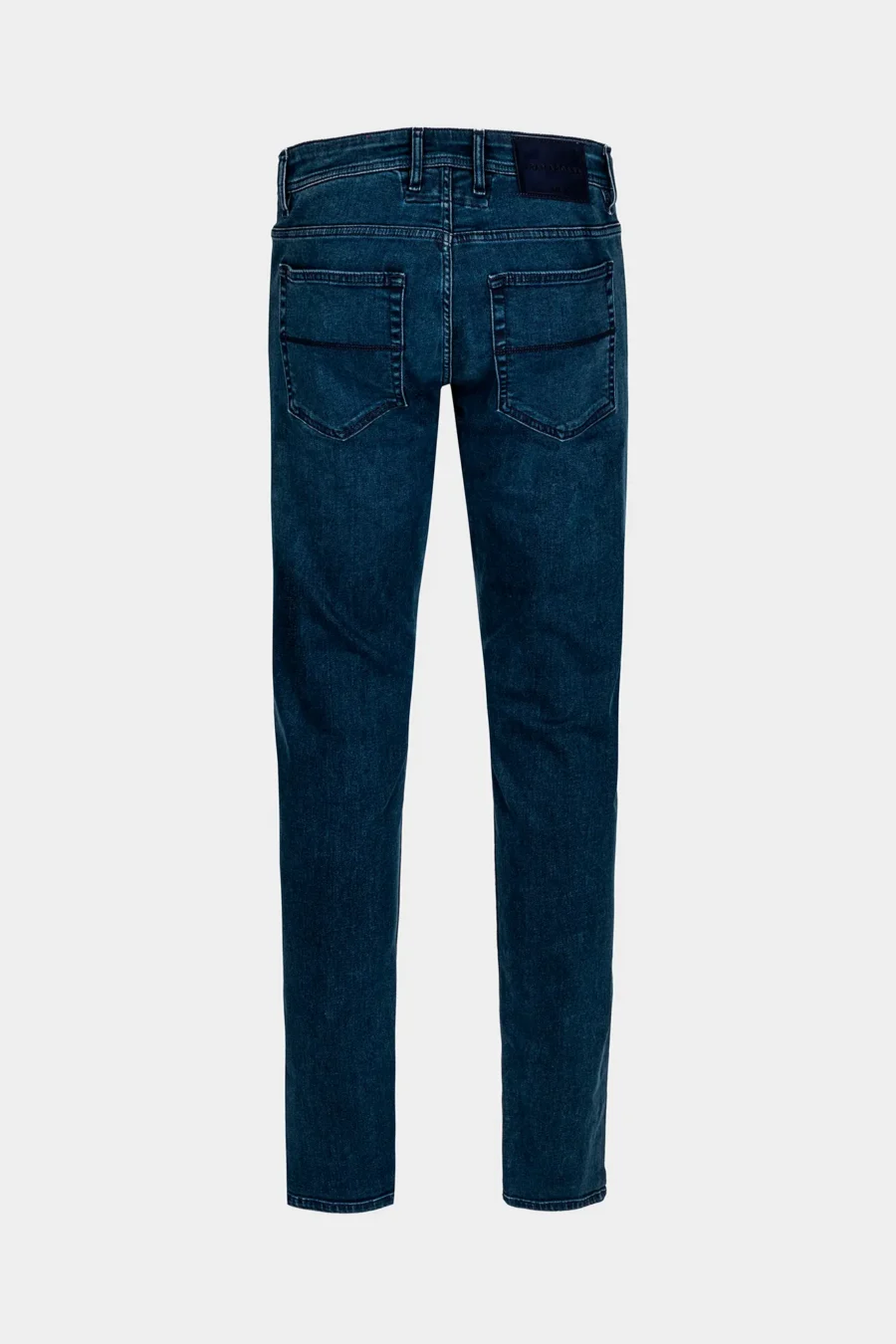 JEANS 5 POCKETS LEONARDO SLIM DENIM MEDIUM BLUE - BLUE THREAD - Image 2