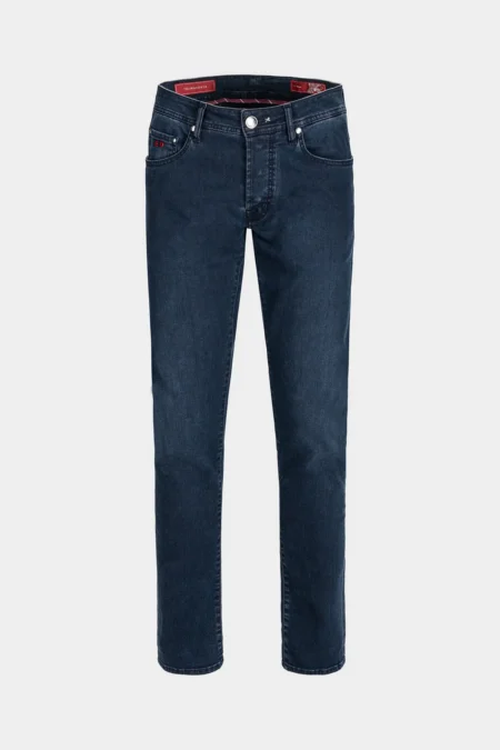 JEANS 5 TASCHE MICHELANGELO REGULAR DENIM RELAX BLUE BLACK LAVATO