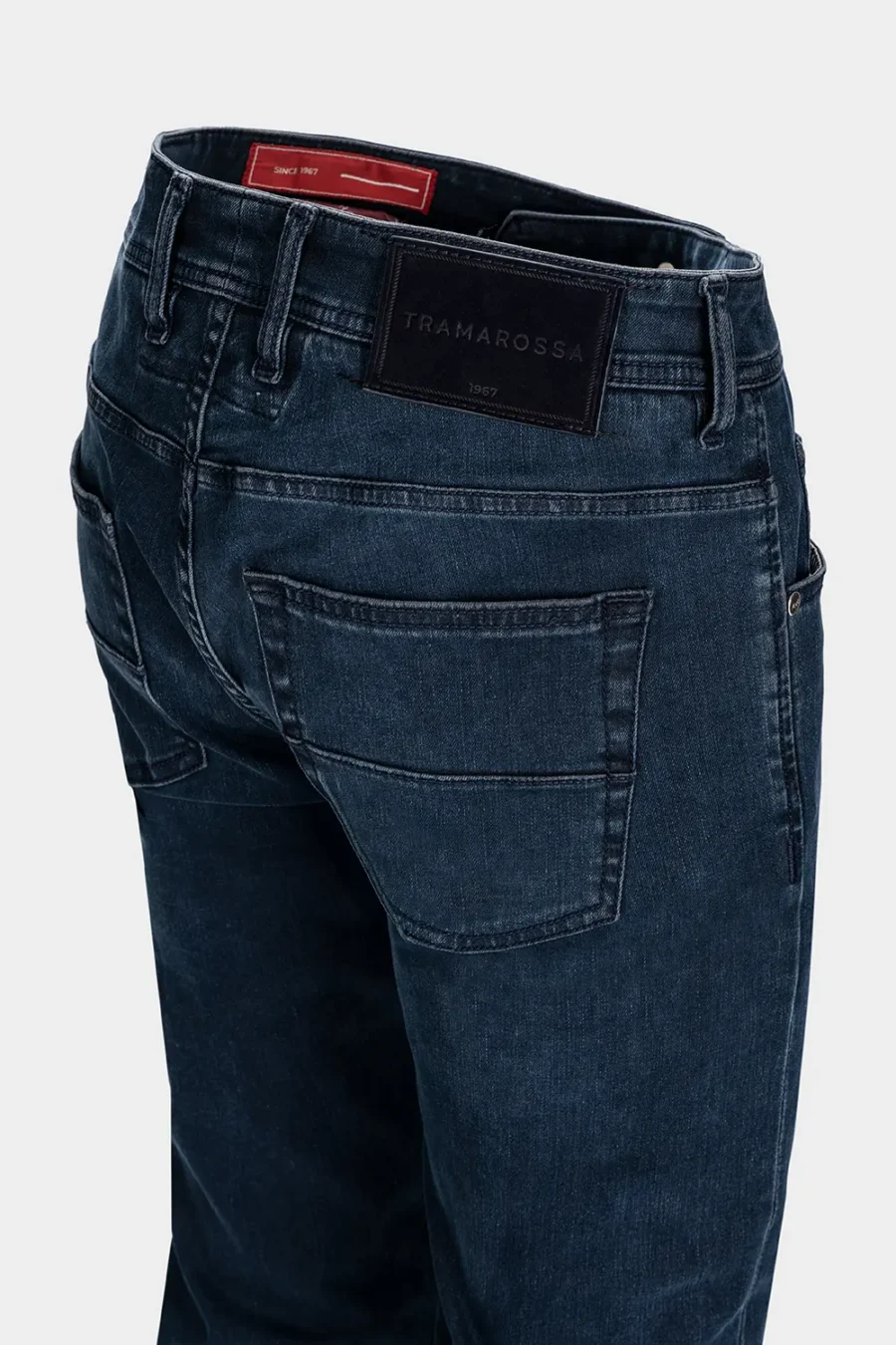 JEANS 5 POCKETS MICHELANGELO REGULAR DENIM RELAX WASHED BLUE BLACK - Image 4