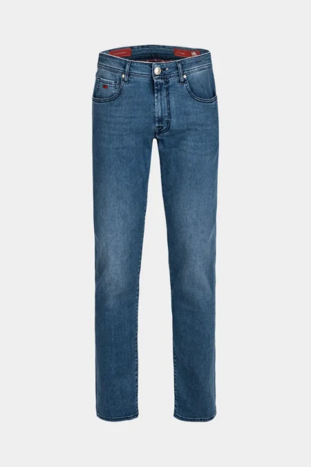 JEANS 5 TASCHE MICHELANGELO REGULAR DENIM RELAX BLU CHIARO - FILO BLU