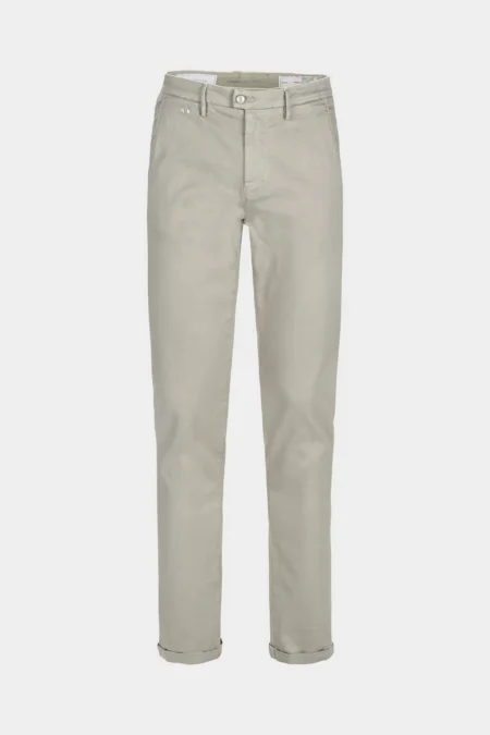 PANTALONE CHINO LUIS REGULAR IN GABARDINA DI COTONE STRETCH GRIGIO