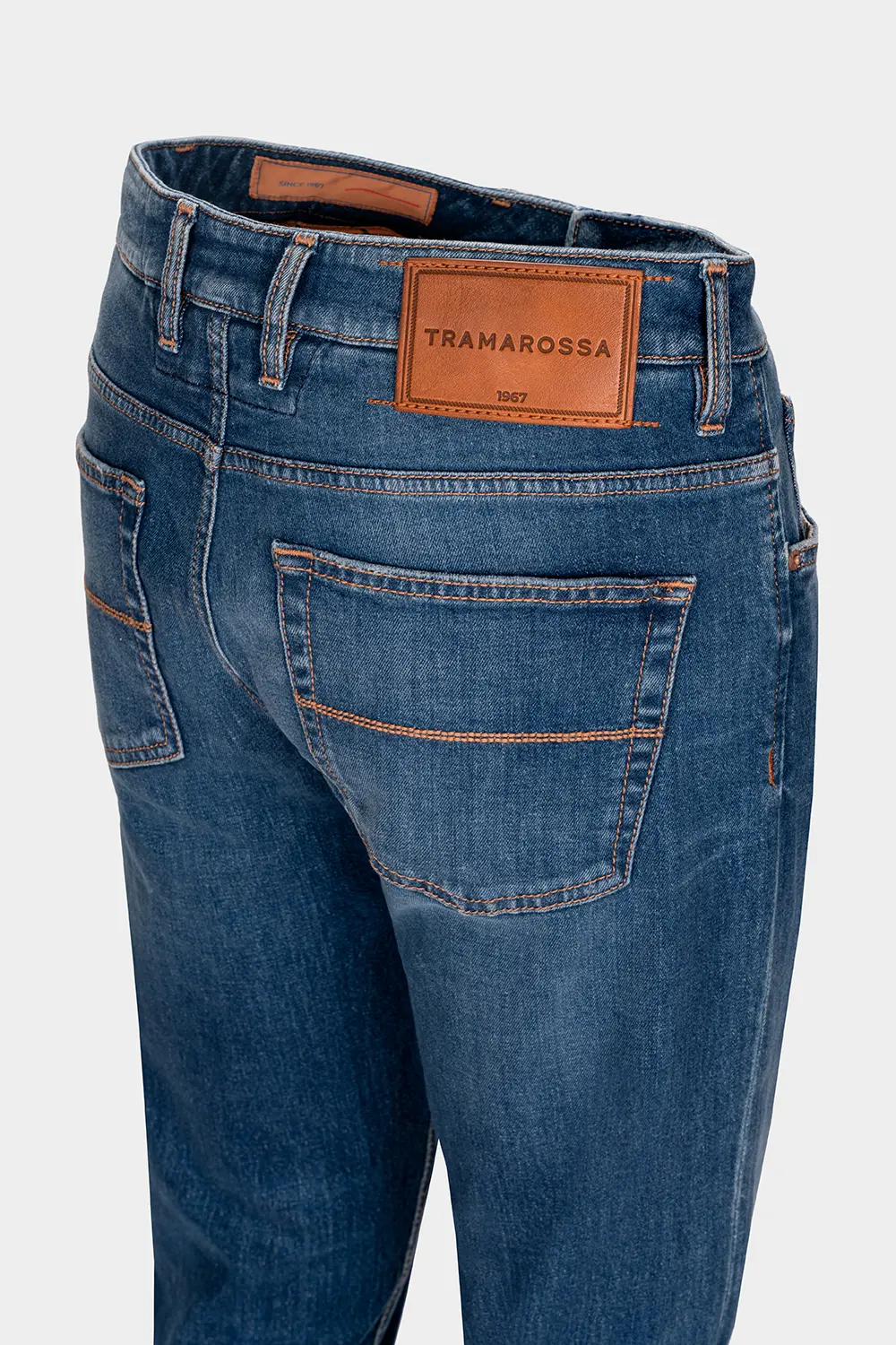 JEANS 5 TASCHE BRANDO CARROT DENIM HERITAGE BLU MEDIO - immagine 4