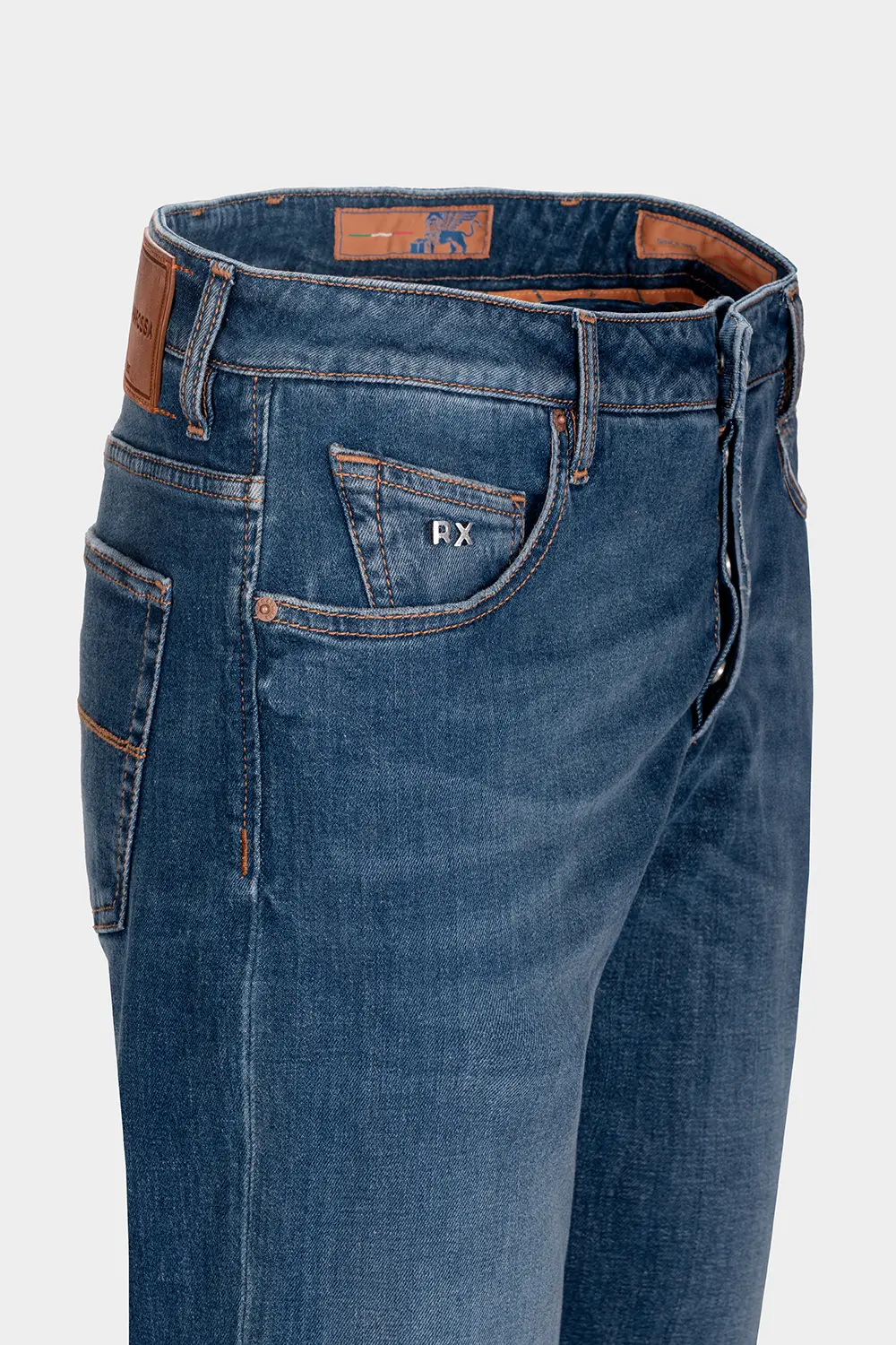 JEANS 5 TASCHE BRANDO CARROT DENIM HERITAGE BLU MEDIO - immagine 3