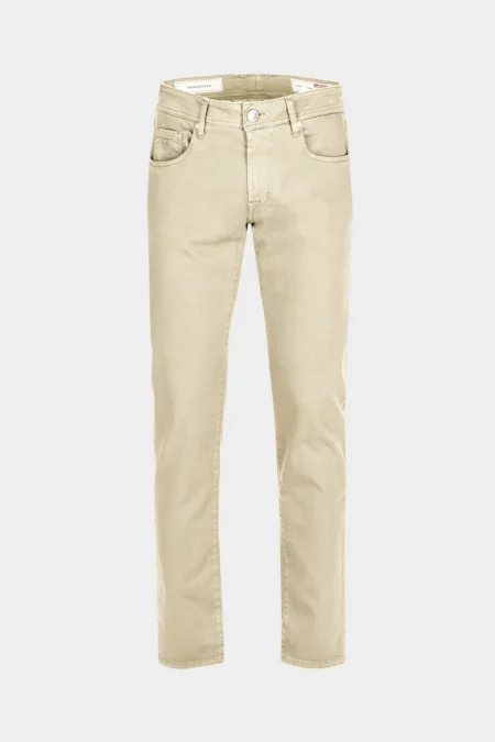 JEANS 5 POCKETS COLOURED MICHELANGELO REGULAR GABARDINE RELAX LIGHT BEIGE