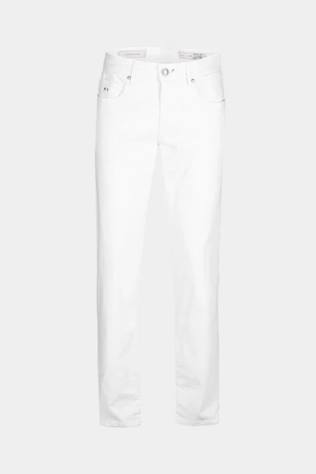 JEANS 5 POCKETS COLOURED MICHELANGELO REGULAR GABARDINE RELAX WHITE