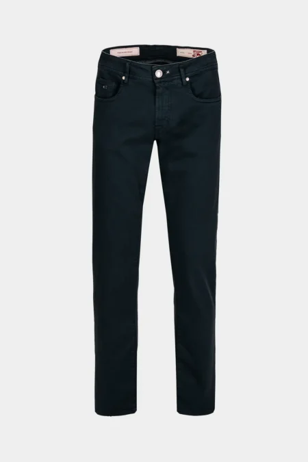 JEANS 5 POCKETS COLOURED MICHELANGELO REGULAR GABARDINE RELAX DARK BLUE