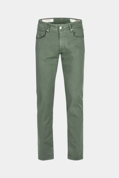 JEANS 5 POCKETS COLOURED MICHELANGELO REGULAR GABARDINA RELAX GREEN