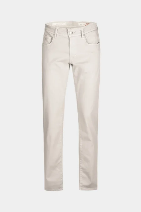 JEANS 5 POCKETS COLOURED MICHELANGELO REGULAR GABARDINE RELAX WHITE GREY
