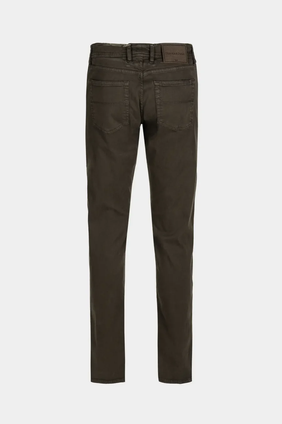 JEANS 5 TASCHE COLORATO LEONARDO SLIM GABARDINA RELAX MARRONE - immagine 2