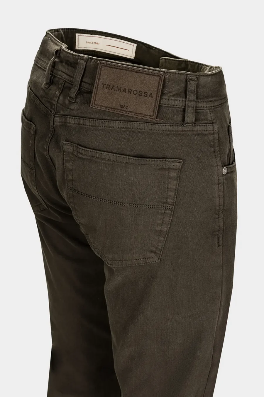 JEANS 5 POCKETS COLOURED MICHELANGELO REGULAR GABARDINE RELAX BROWN - Image 4