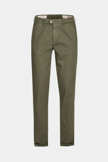 PANTALONE CHINO LUIS REGULAR GABARDINA RELAX VERDE MILITARE