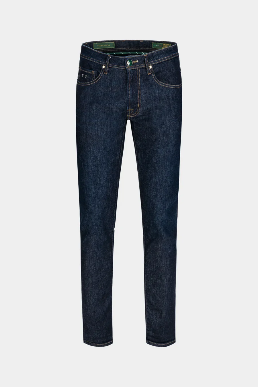 JEANS 5 TASCHE LEONARDO SLIM IN DENIM CASHMERE BLU MEDIO