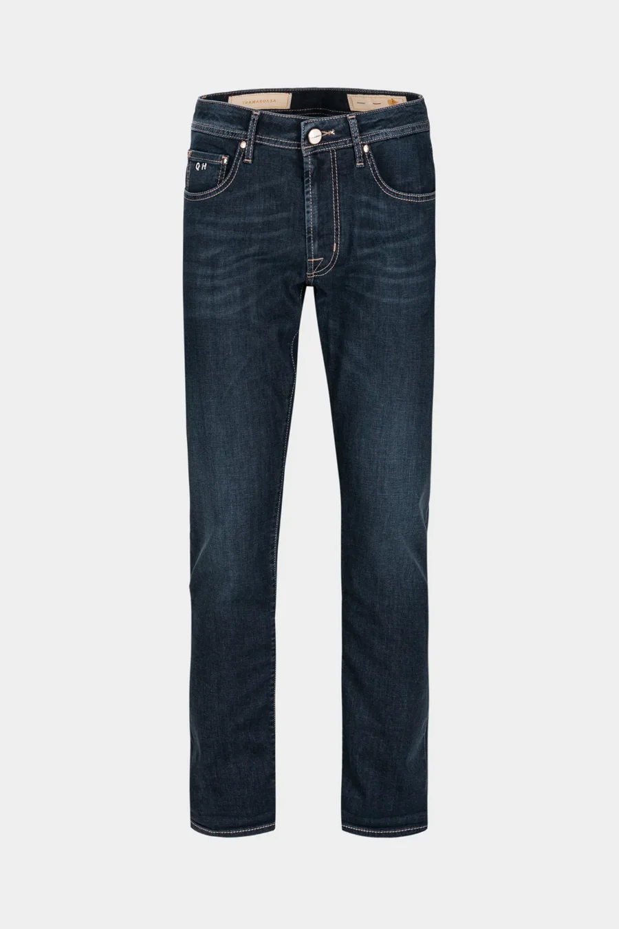 JEANS 5-POCKET COLORED  MICHELANGELO REGULAR IN DARK BLUE VELVET DENIM