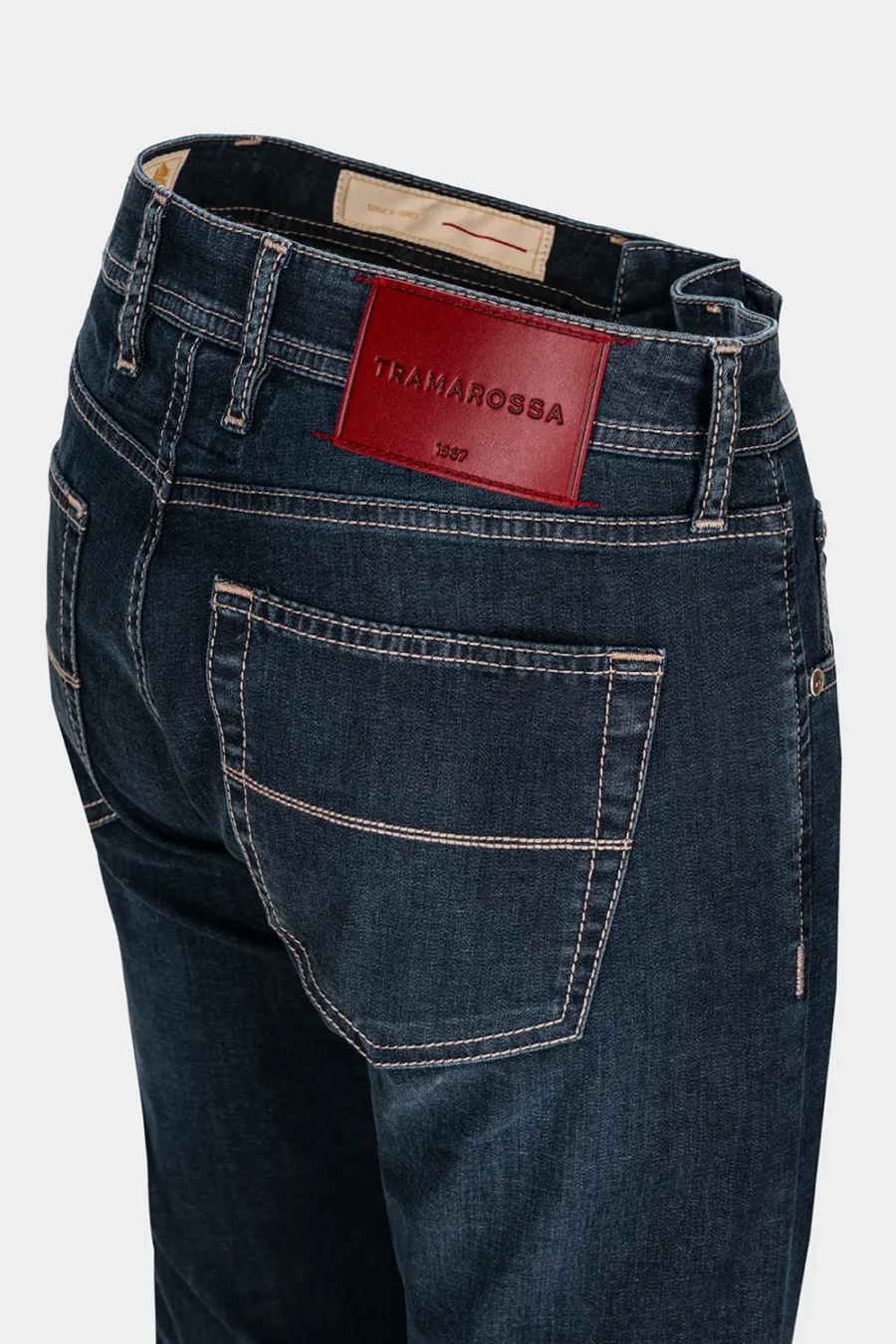 JEANS 5-POCKET COLORED  MICHELANGELO REGULAR IN DARK BLUE VELVET DENIM - Image 4