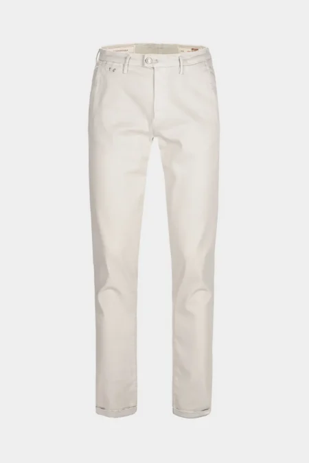 PANTALONE CHINO LUIS REGULAR GABARDINA RELAX BIANCO GRIGIO