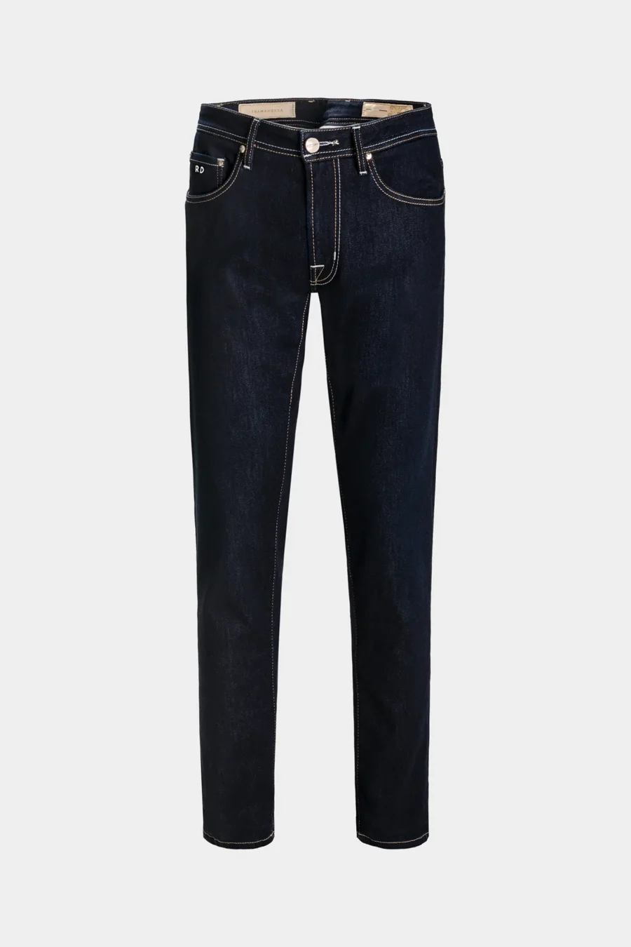 JEANS 5 TASCHE LEONARDO SLIM IN DENIM TENCEL BLU SCURO