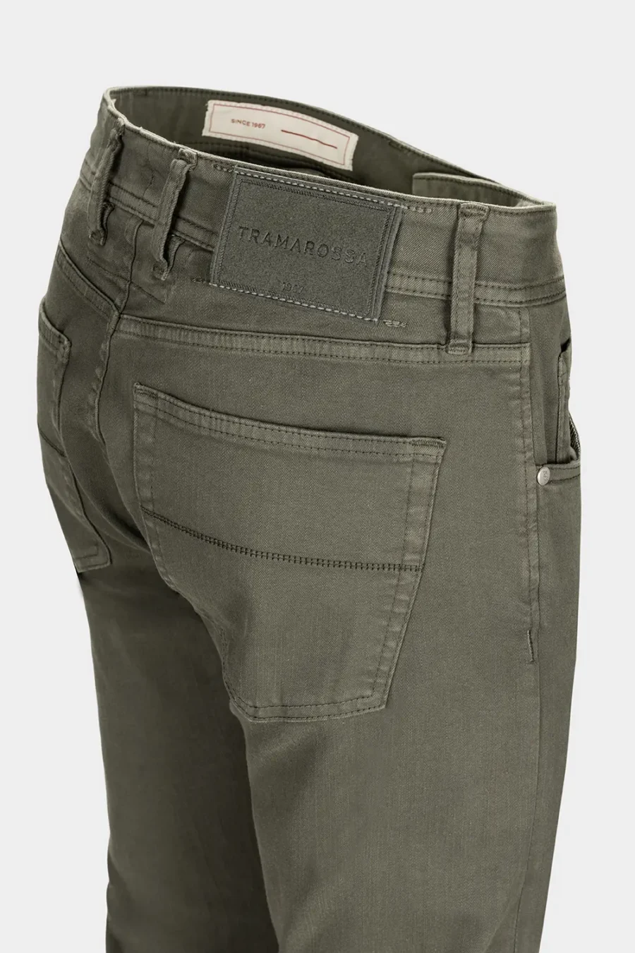 JEANS 5 TASCHE COLORATO MICHELANGELO REGULAR GABARDINA RELAX VERDE - immagine 4