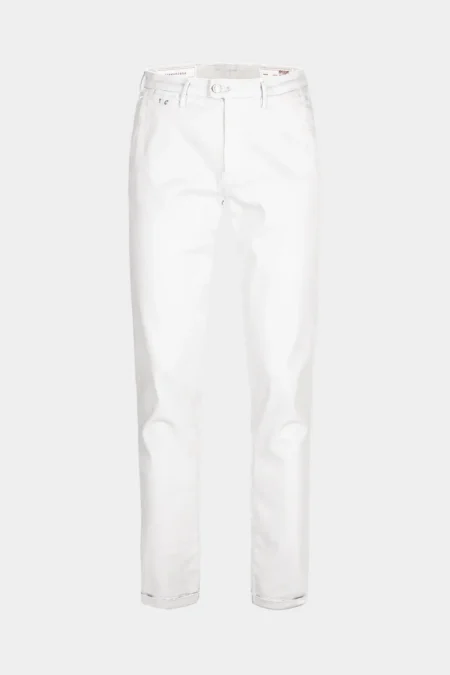 PANTALONE CHINO LUIS REGULAR GABARDINA RELAX BIANCO