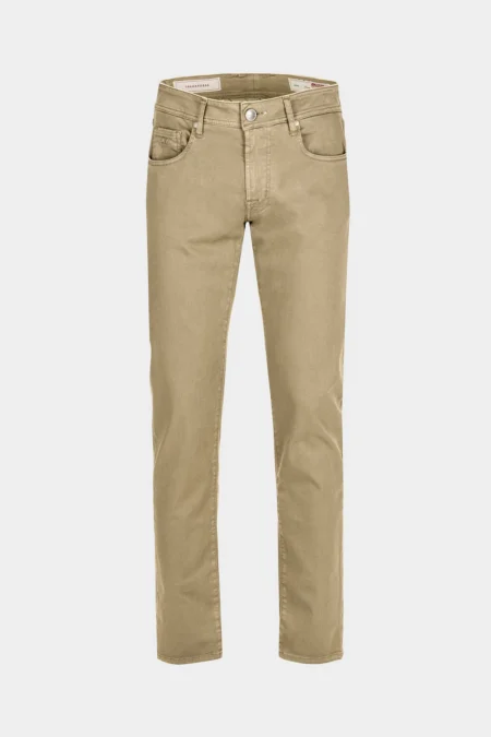 JEANS 5 POCKETS COLOURED MICHELANGELO REGULAR GABARDINE RELAX BEIGE